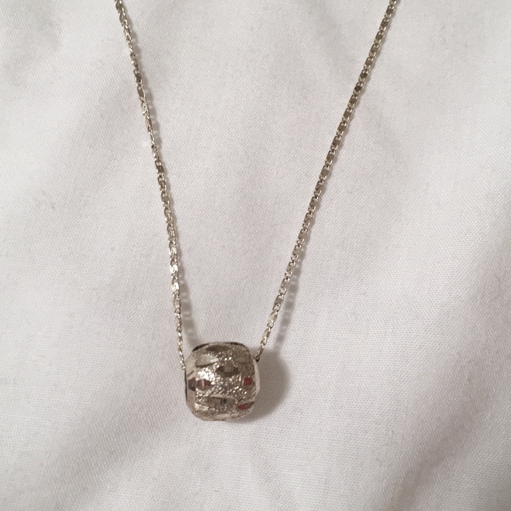 925 sterling silver necklace & pendant - 22 in.